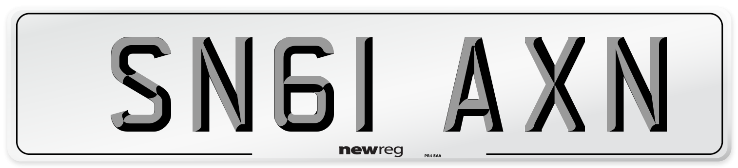 SN61 AXN Number Plate from New Reg